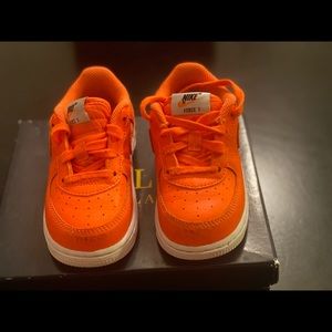 Orange Air Force 1 size 7